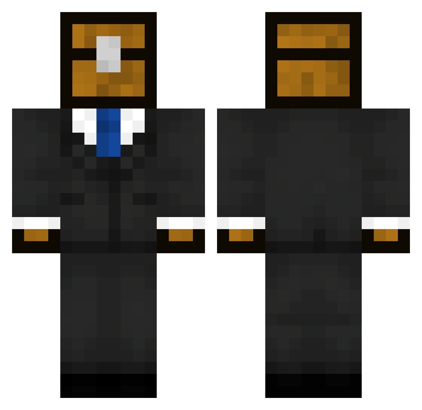 ZouteRakker Minecraft skin, front and back view