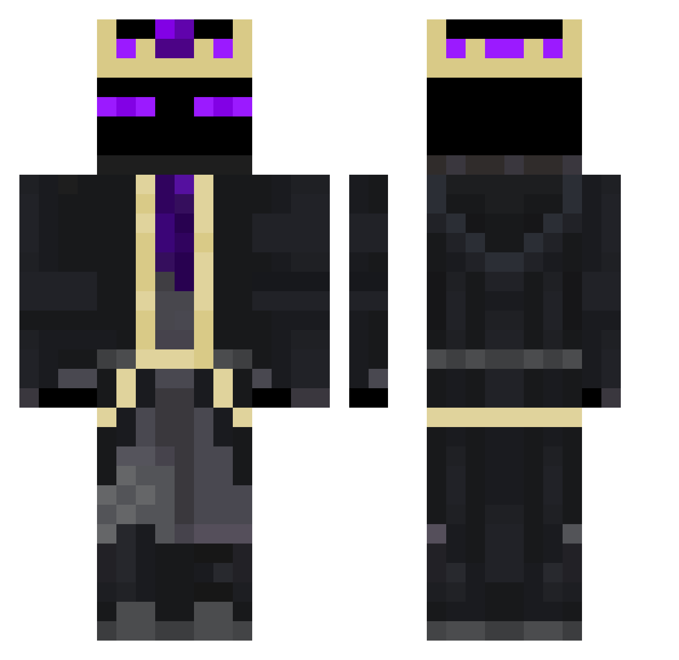 Belgusman Minecraft skin, front and back view