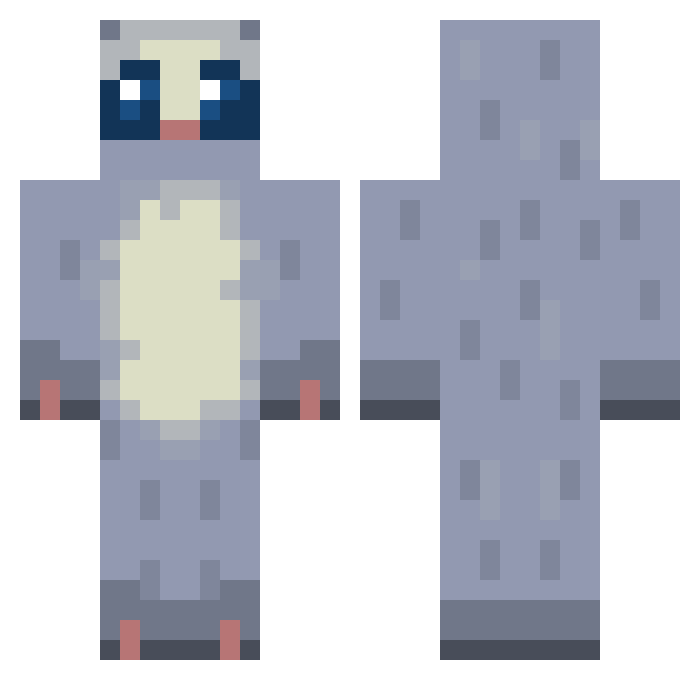 doh203 Minecraft skin, front and back view