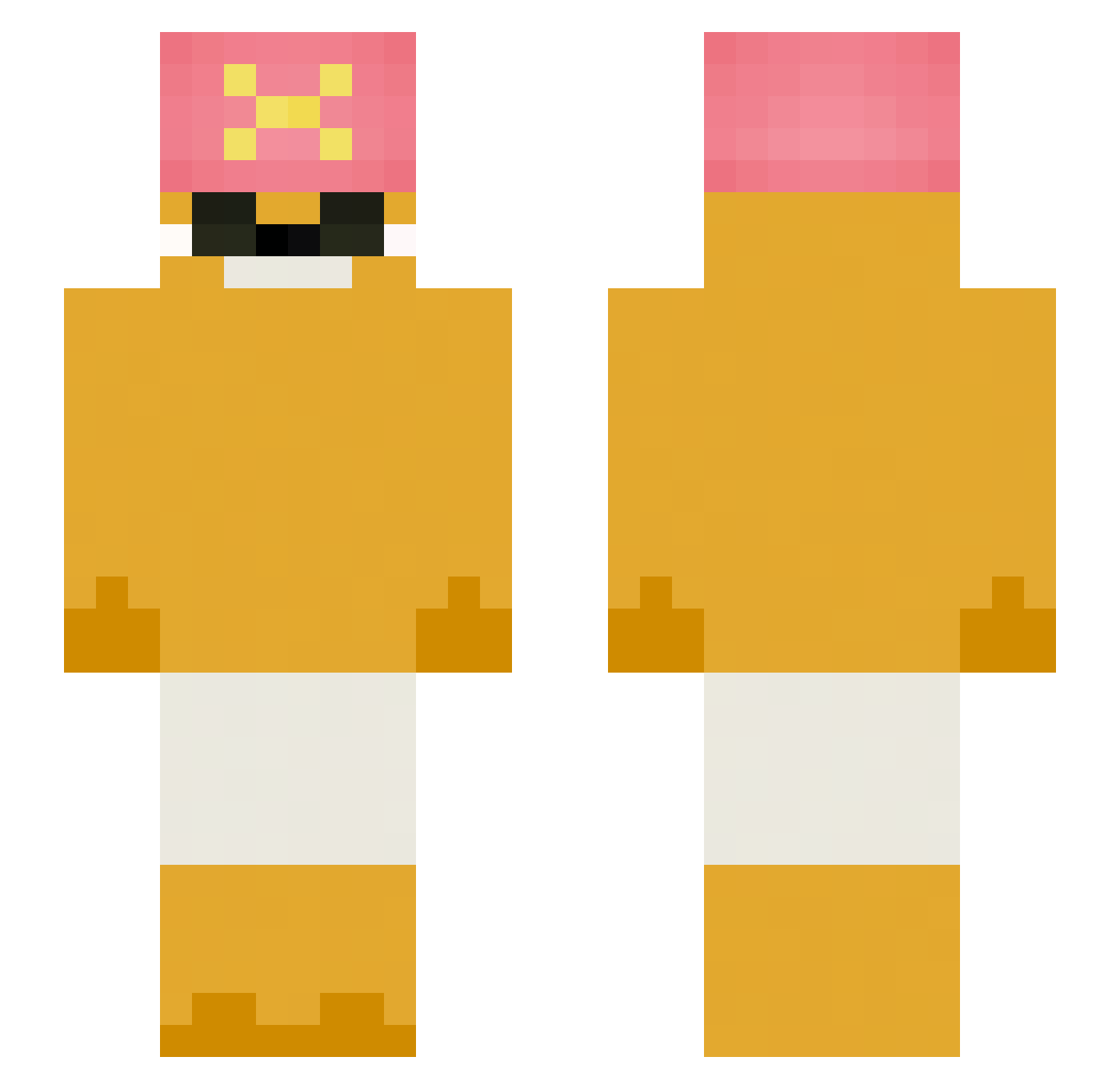 penqy Minecraft skin, front and back view