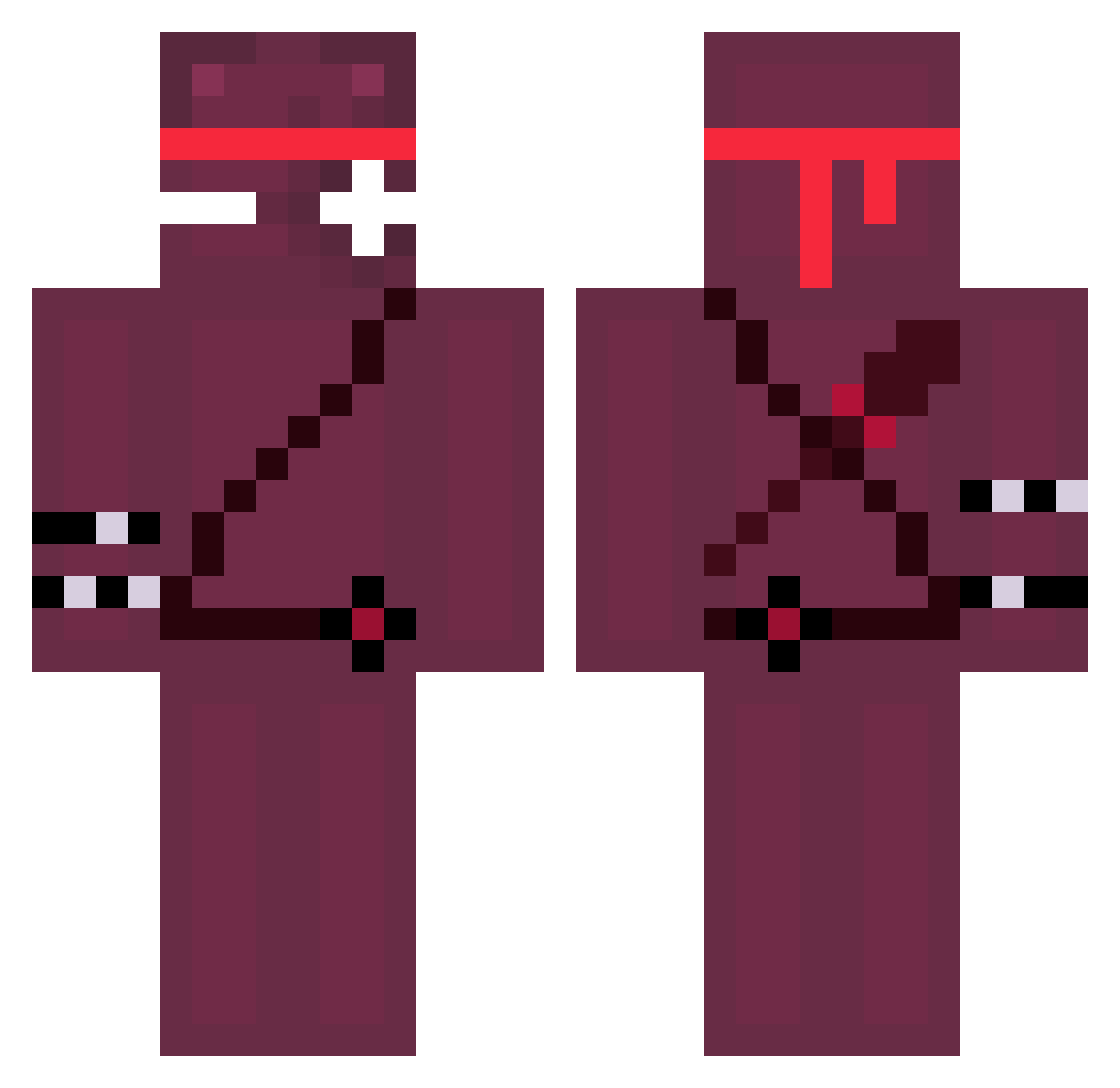 MrBiffleBee Minecraft skin, front and back view