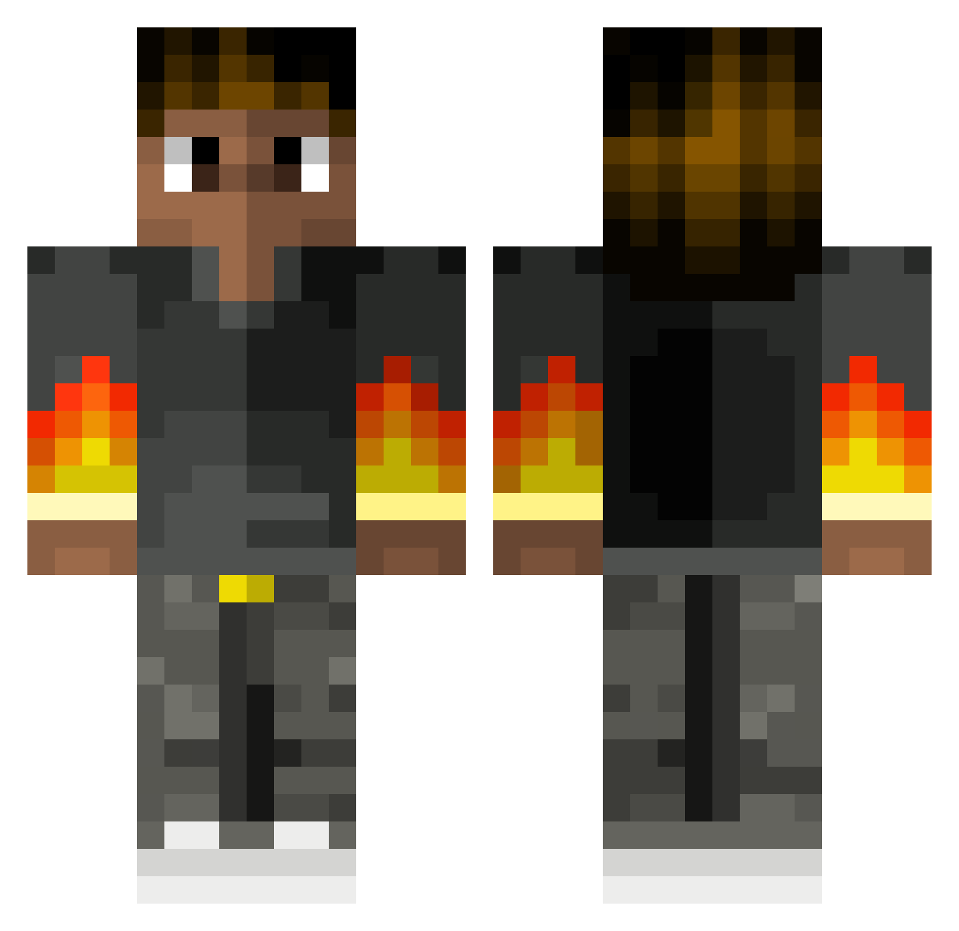 Zaidenn523 Minecraft skin, front and back view