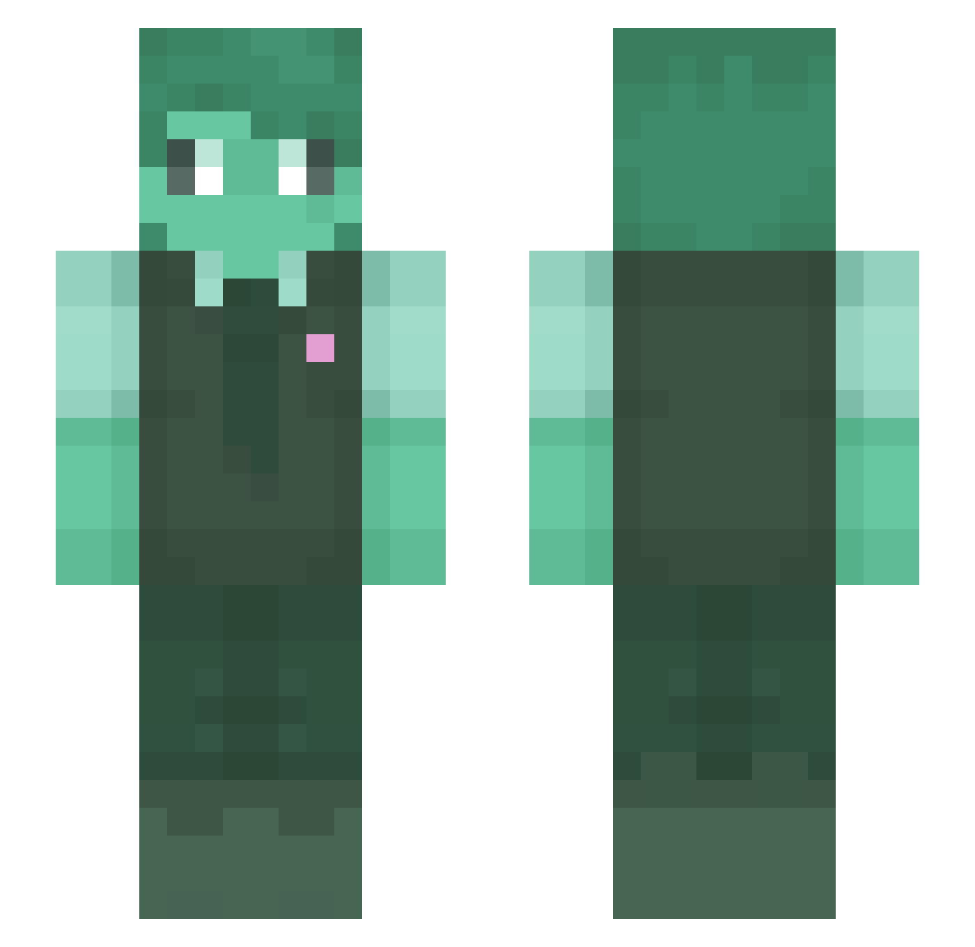 user09 Minecraft skin, front and back view