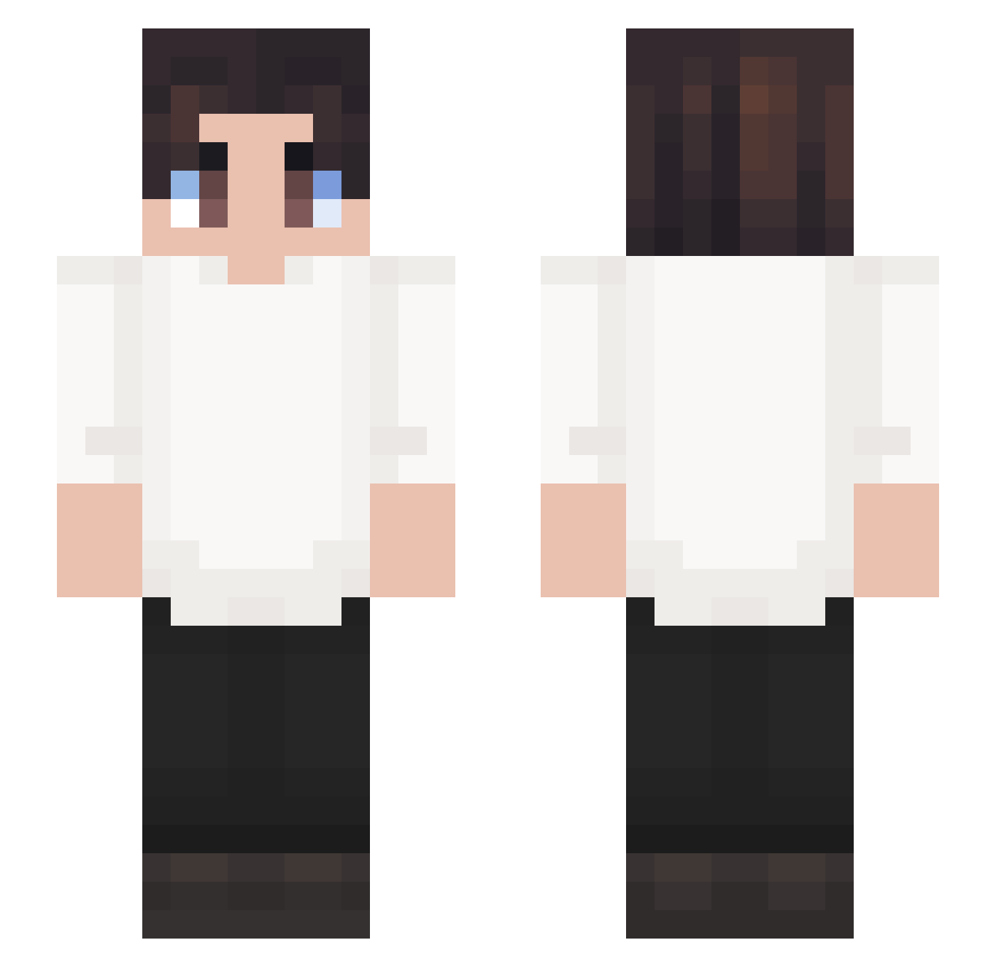 Leigh150 Minecraft skin, front and back view