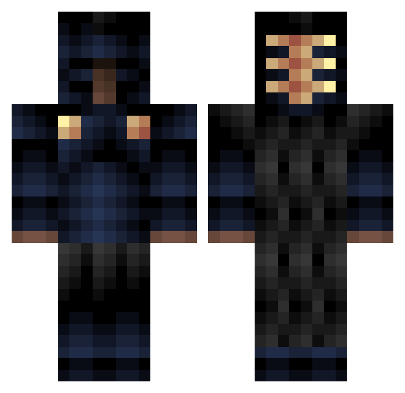 webiwabo77 Minecraft skin, front and back view