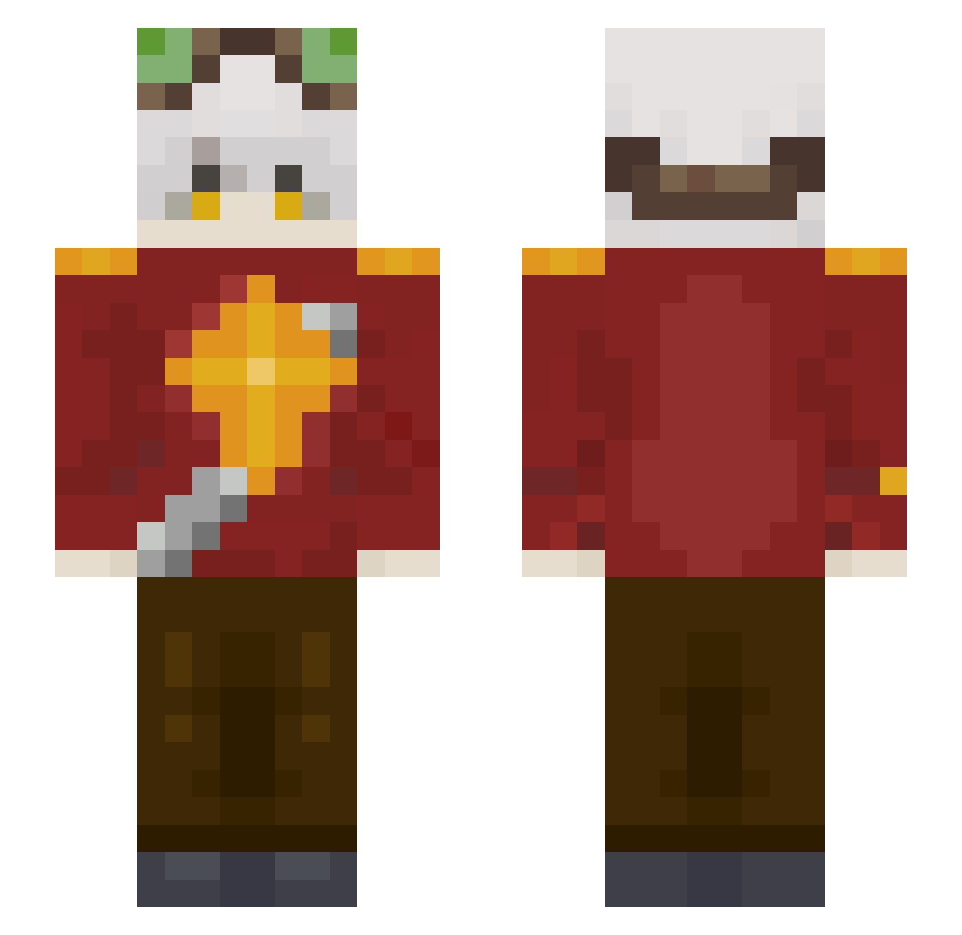 Fiice Minecraft skin, front and back view