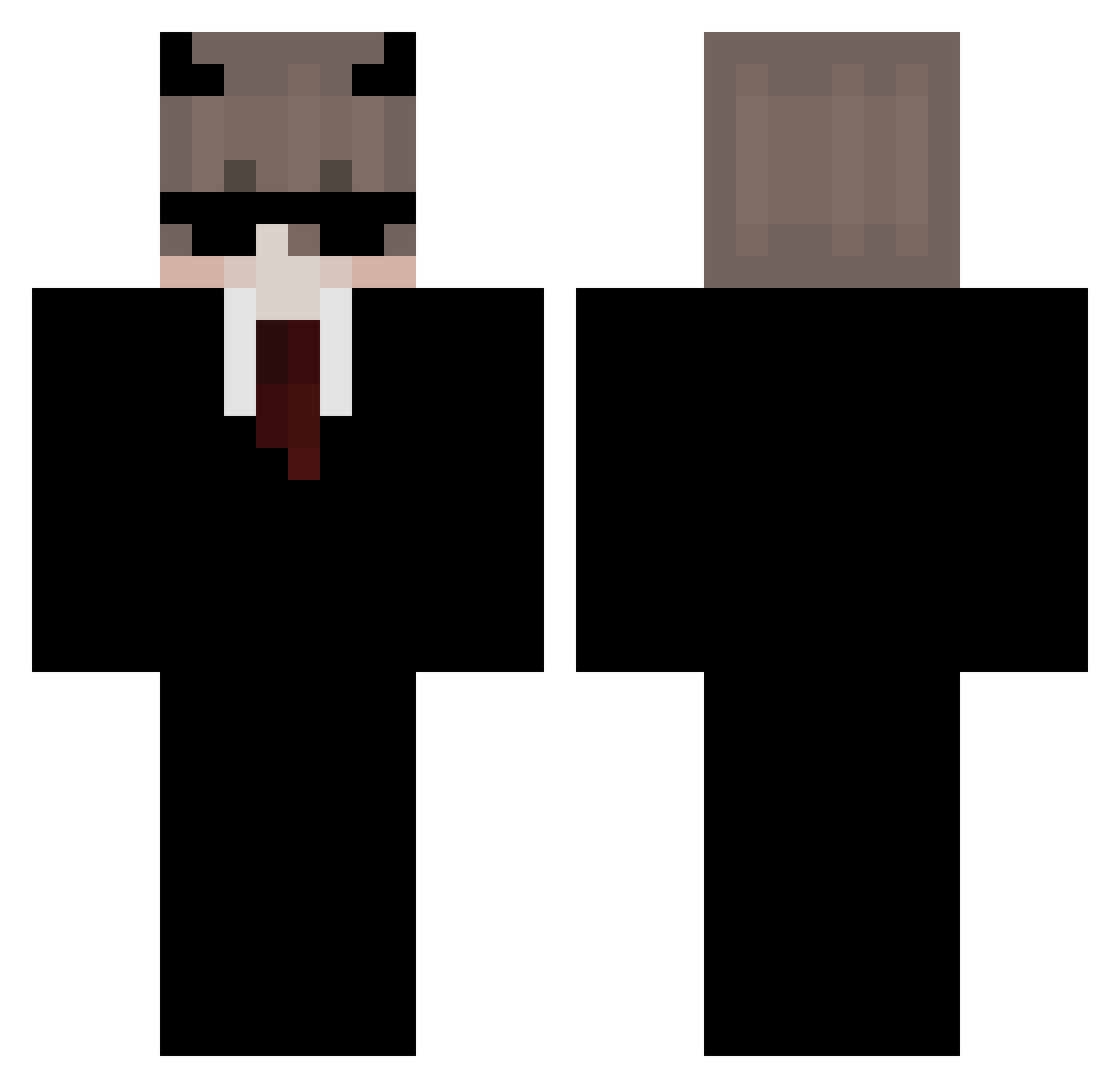 ZIOMEG_G Minecraft skin, front and back view