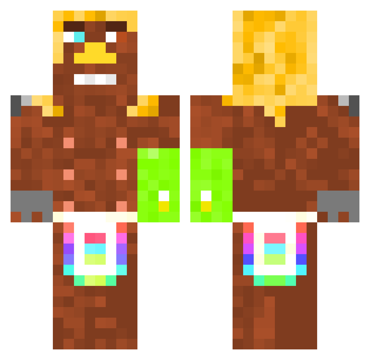Mister_Fantasy Minecraft skin, front and back view