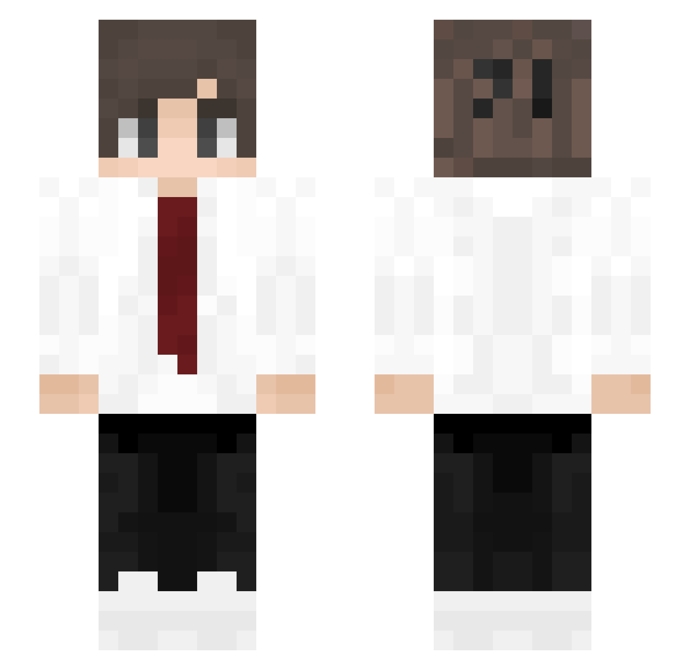 podliy Minecraft skin, front and back view