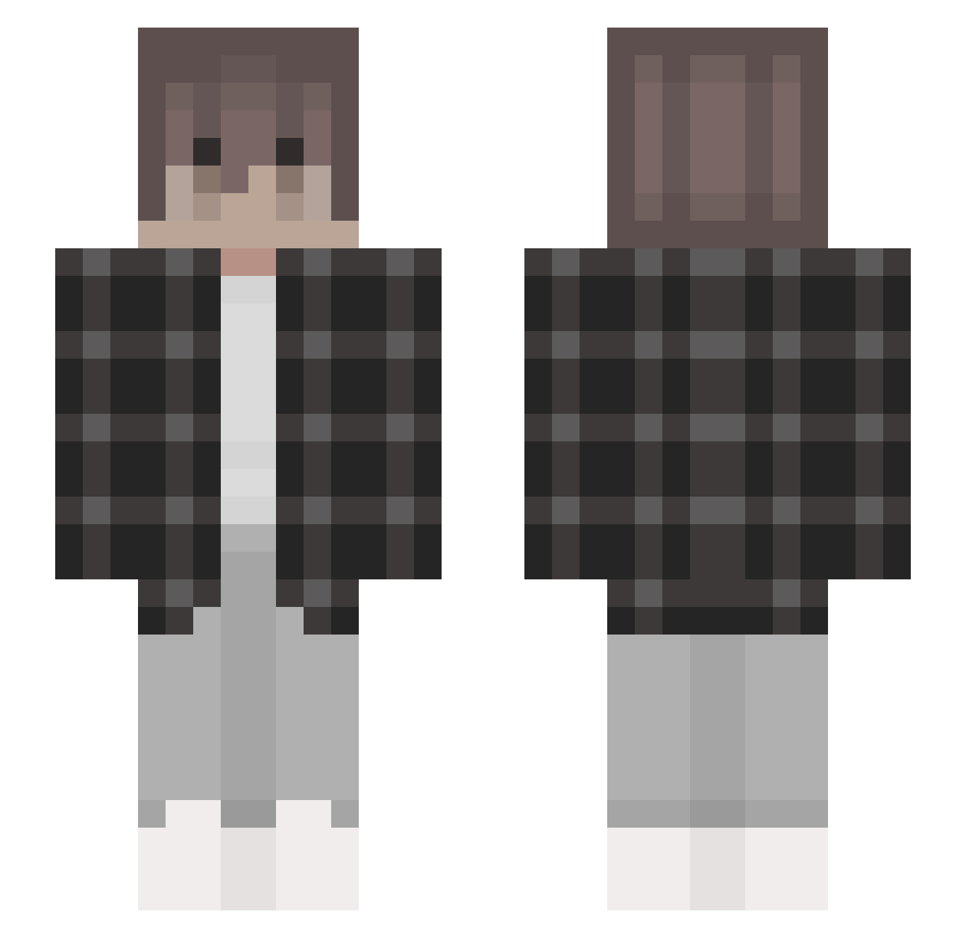 Mythtrix_ Minecraft skin, front and back view