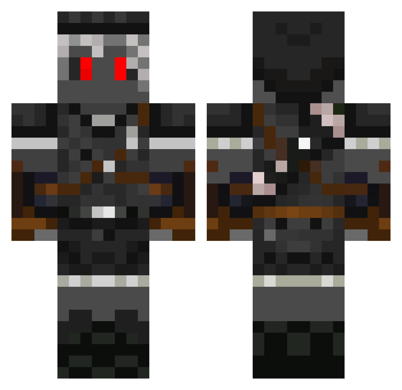 Ricardo Minecraft skin, front and back view