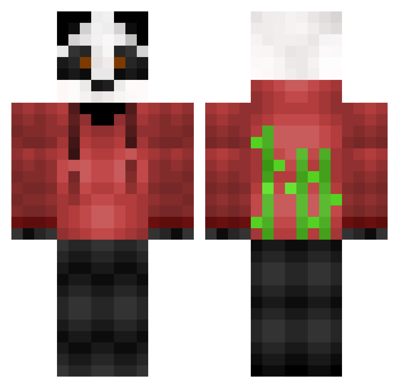 Flo Minecraft skin, front and back view
