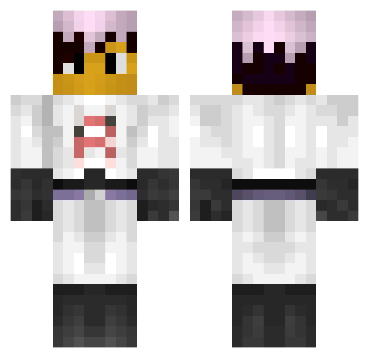The_Moredo Minecraft skin, front and back view