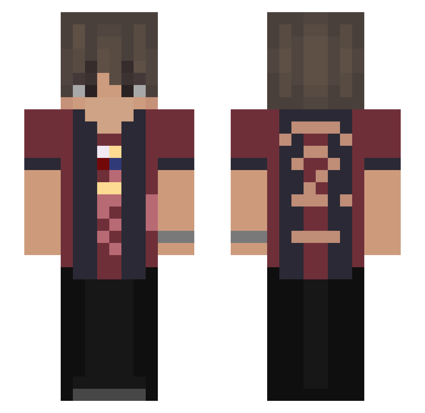 tonio3v Minecraft skin, front and back view