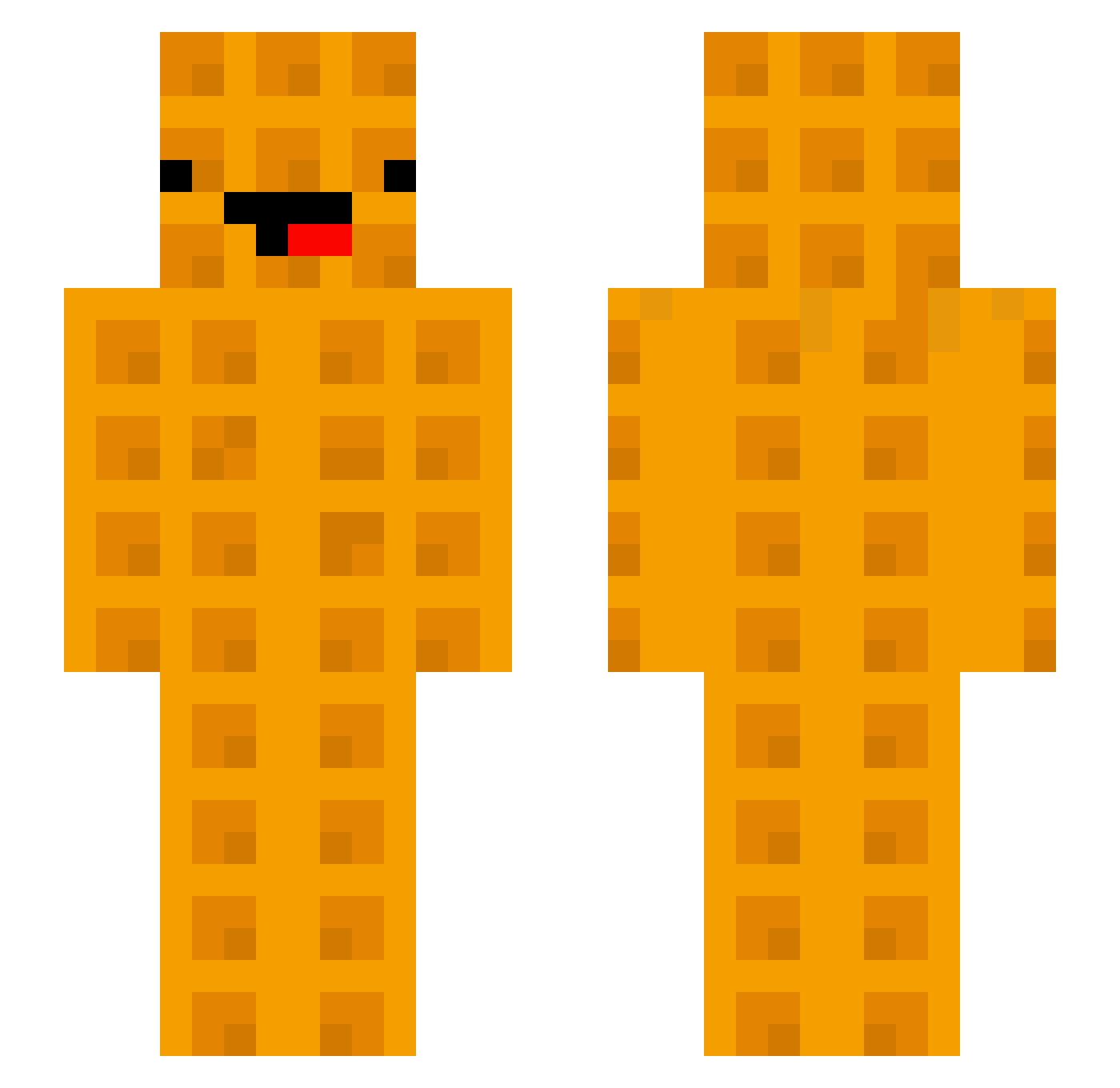 GreenDragonGirl Minecraft skin, front and back view