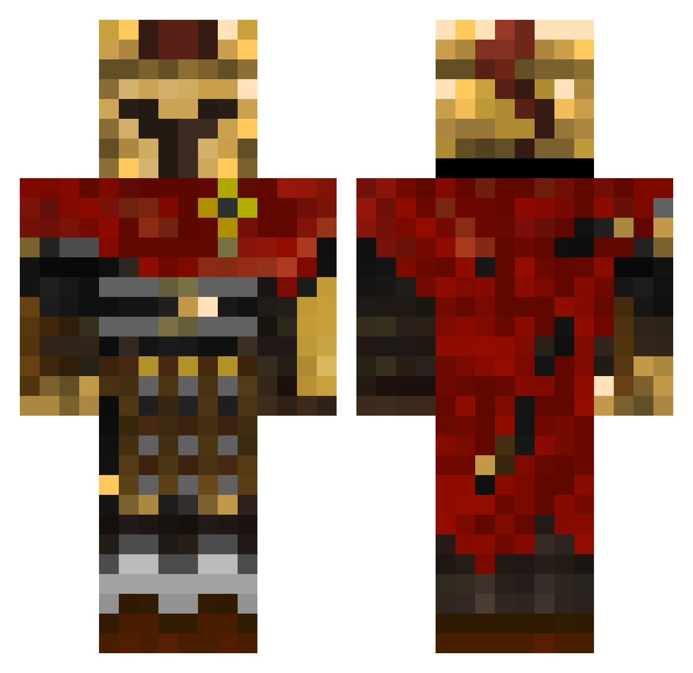 yigitvehli Minecraft skin, front and back view