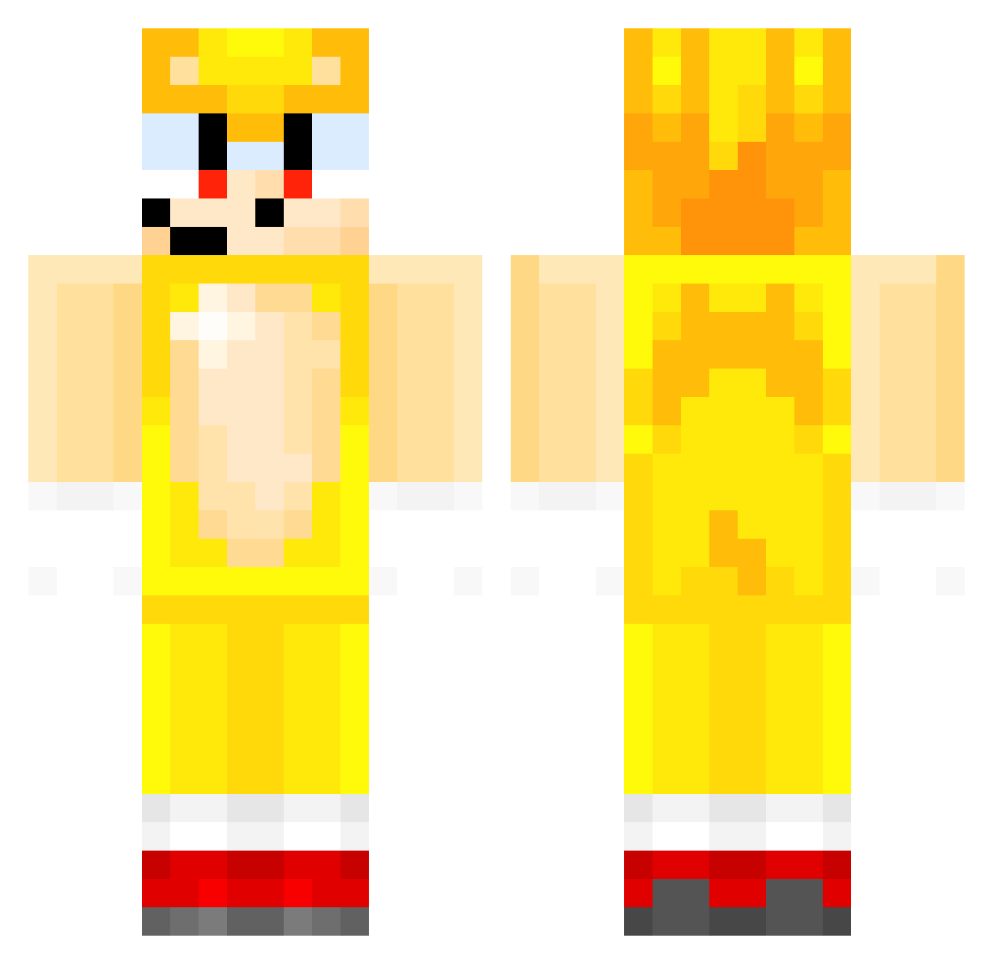 cactusxde Minecraft skin, front and back view