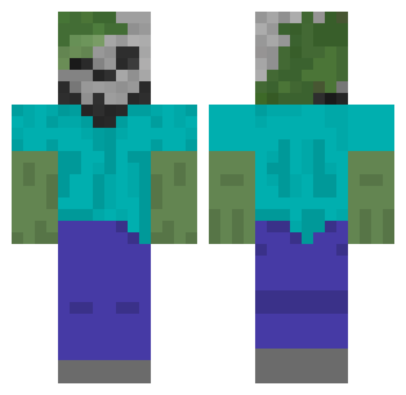 ThatSelton Minecraft skin, front and back view