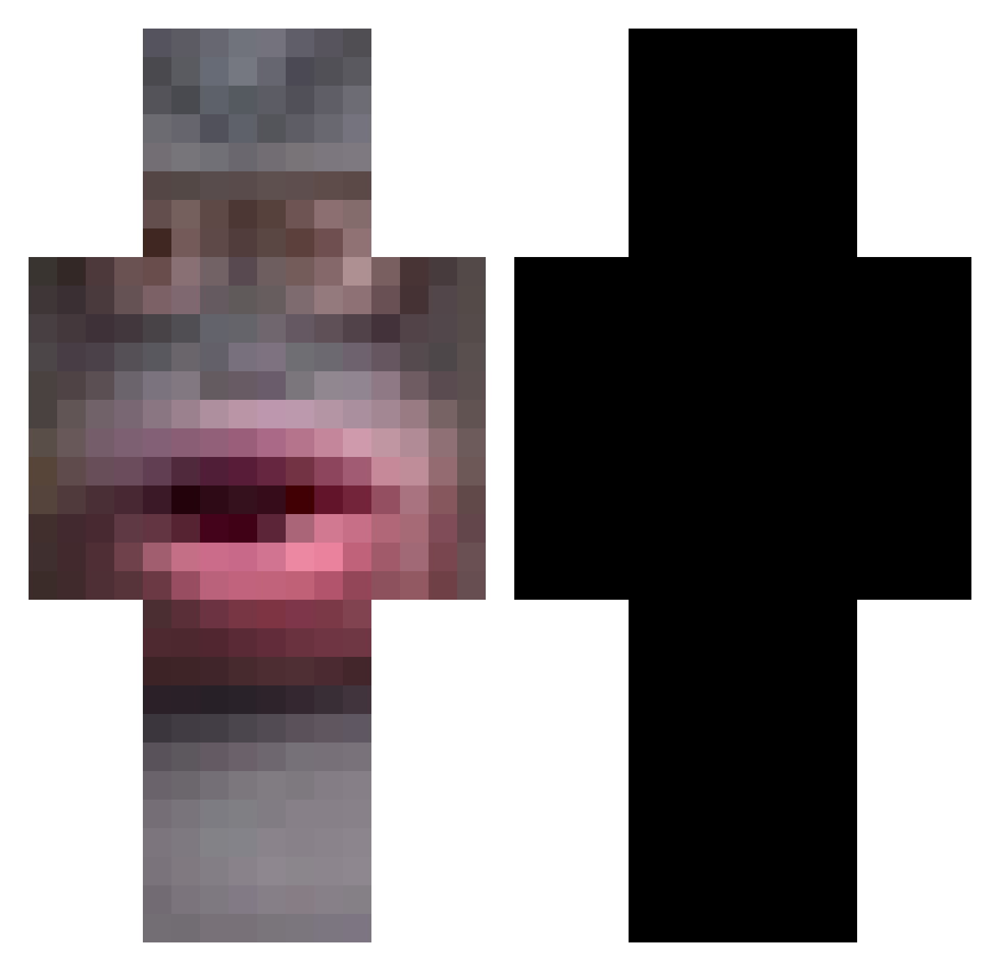 TJC204 Minecraft skin, front and back view