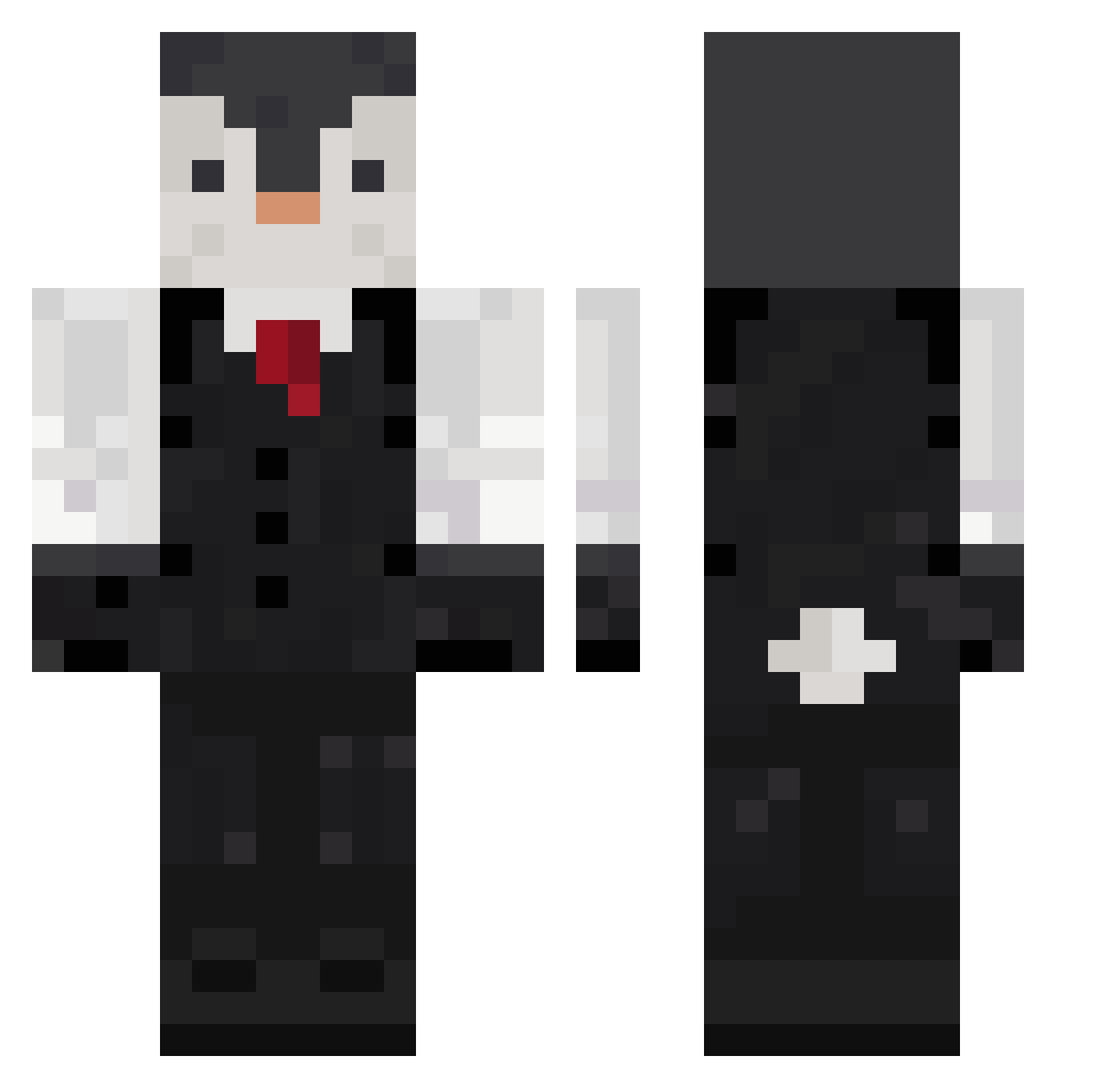 TahtCasual Minecraft skin, front and back view