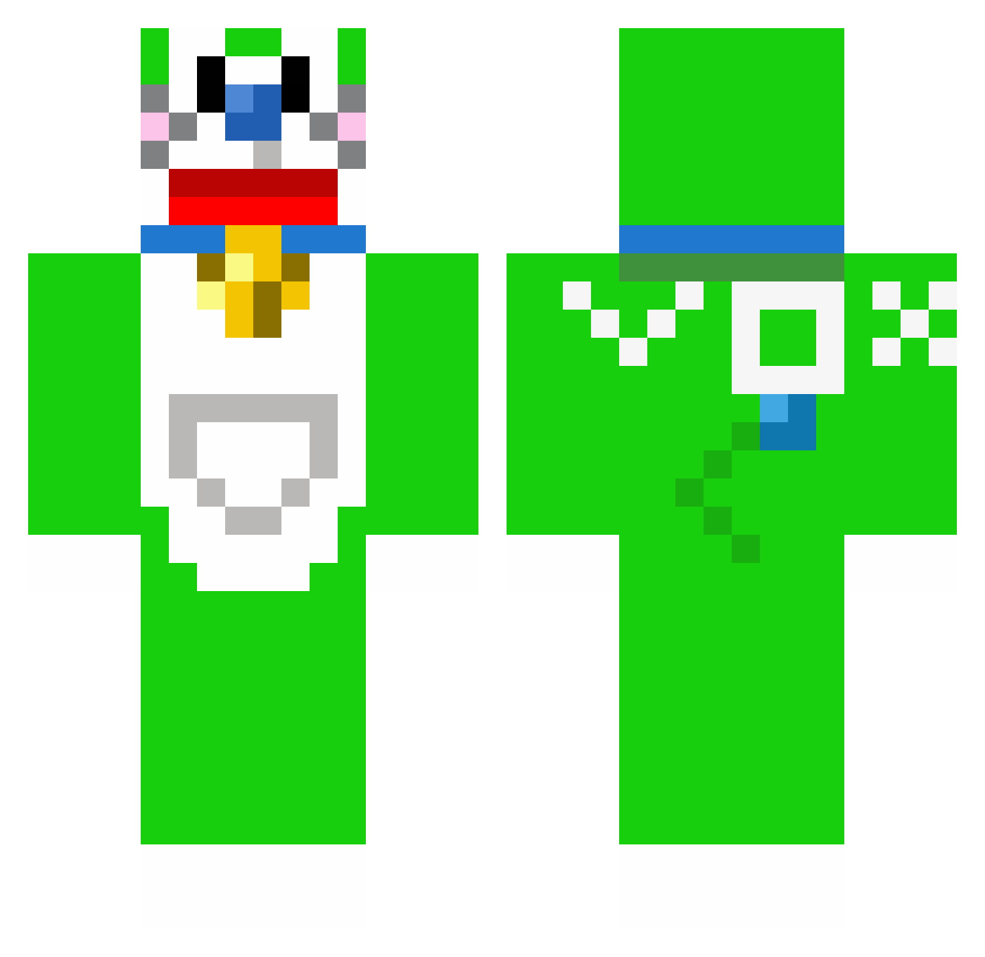 Octt0 Minecraft skin, front and back view