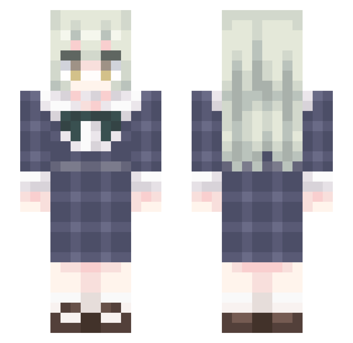 Xiao_Jieaa Minecraft skin, front and back view