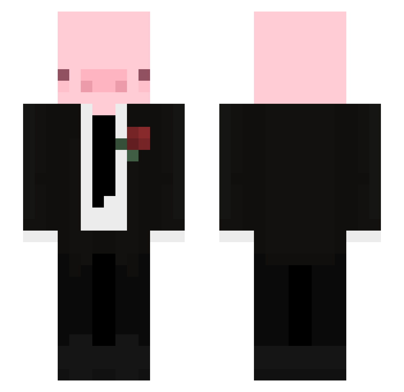 s3ints Minecraft skin, front and back view