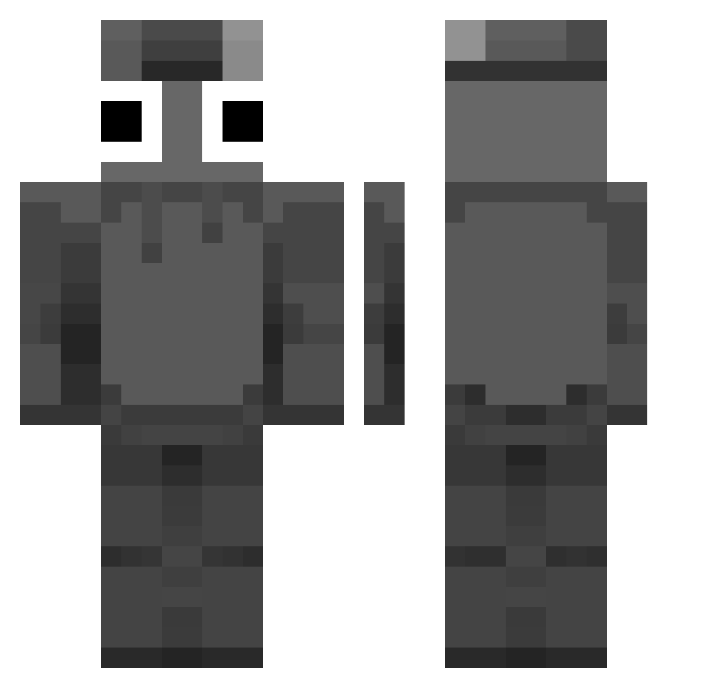 Plichaa_ Minecraft skin, front and back view