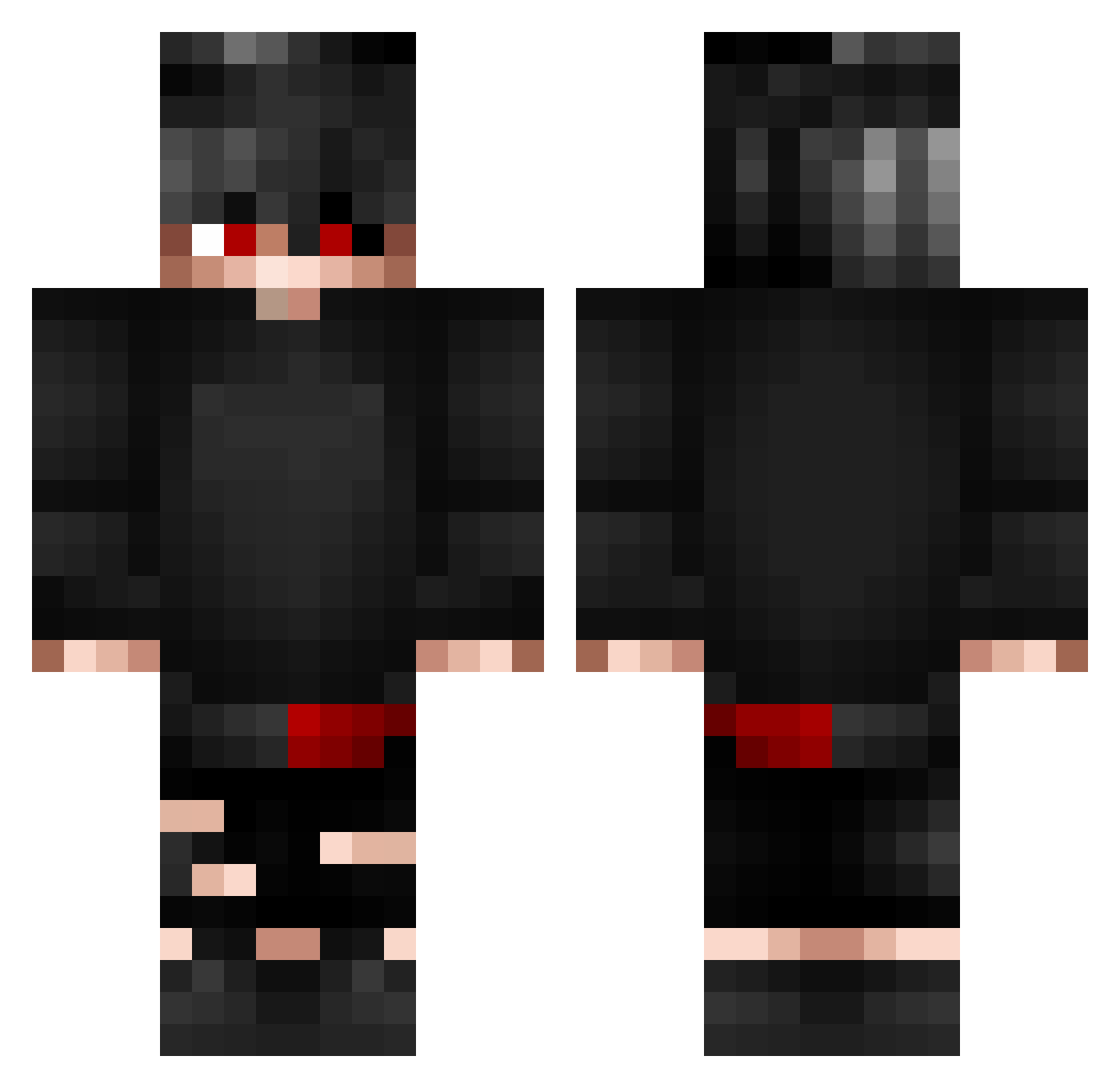Thomi344 Minecraft skin, front and back view