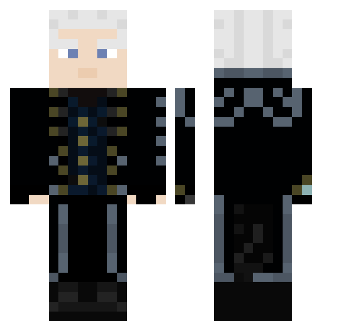 Faun_hub Minecraft skin, front and back view