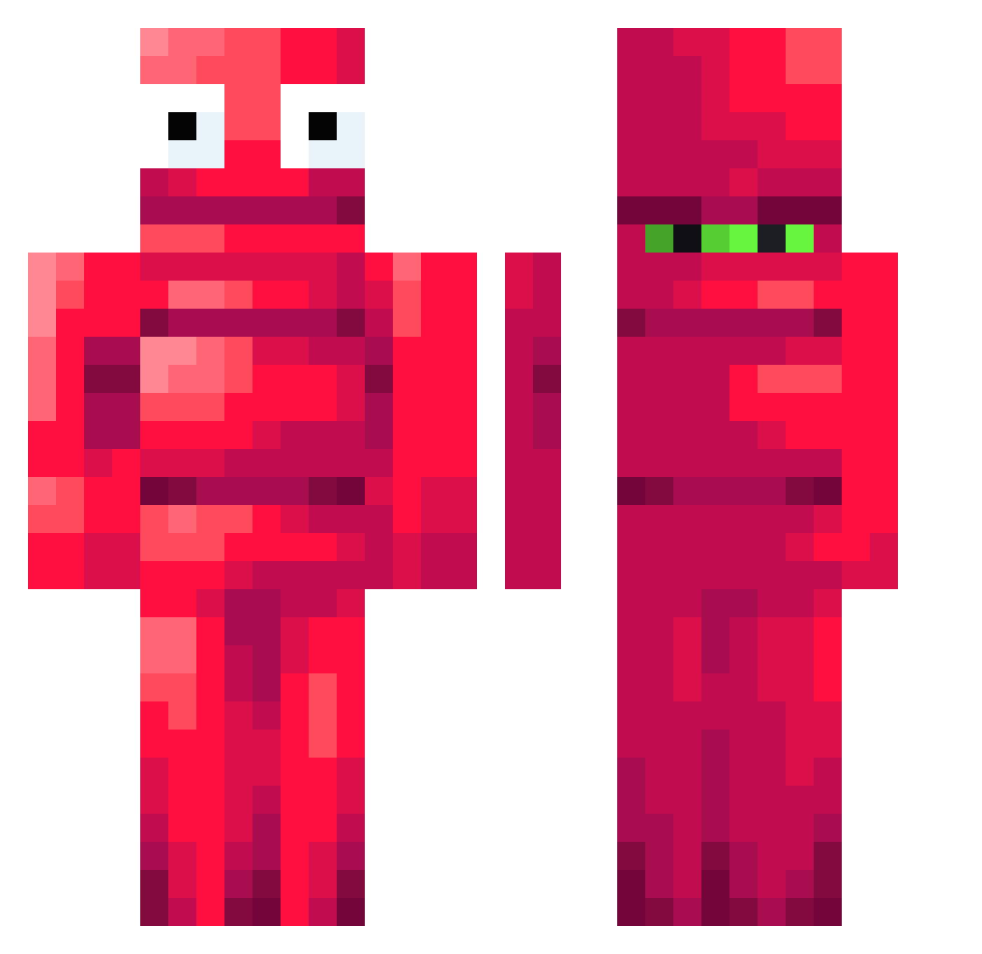 Foxiny979 Minecraft skin, front and back view
