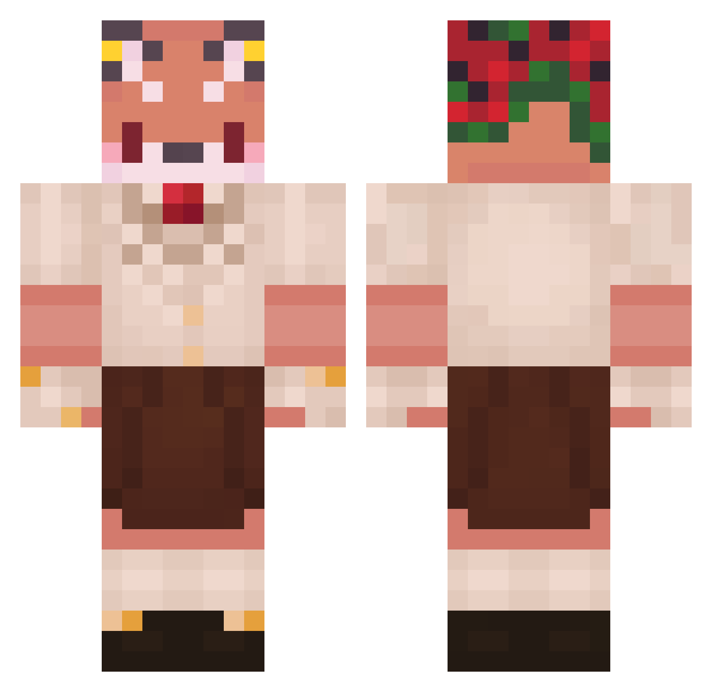 Sir_FireFox Minecraft skin, front and back view