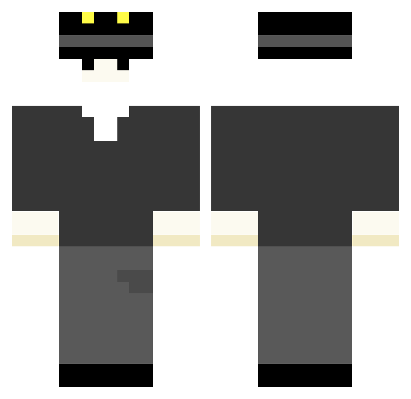 Terwaz Minecraft skin, front and back view