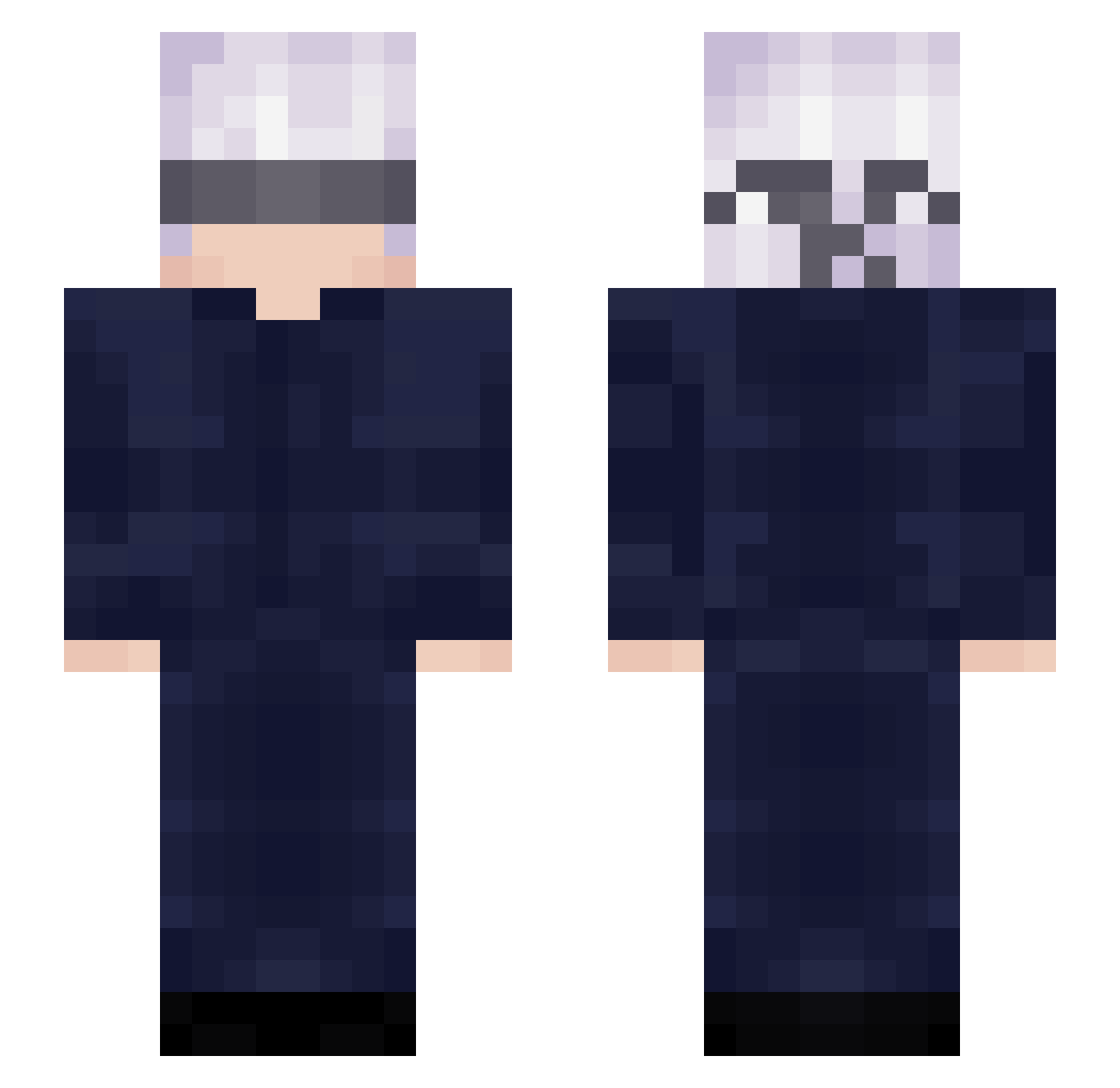 R3YSRamen Minecraft skin, front and back view