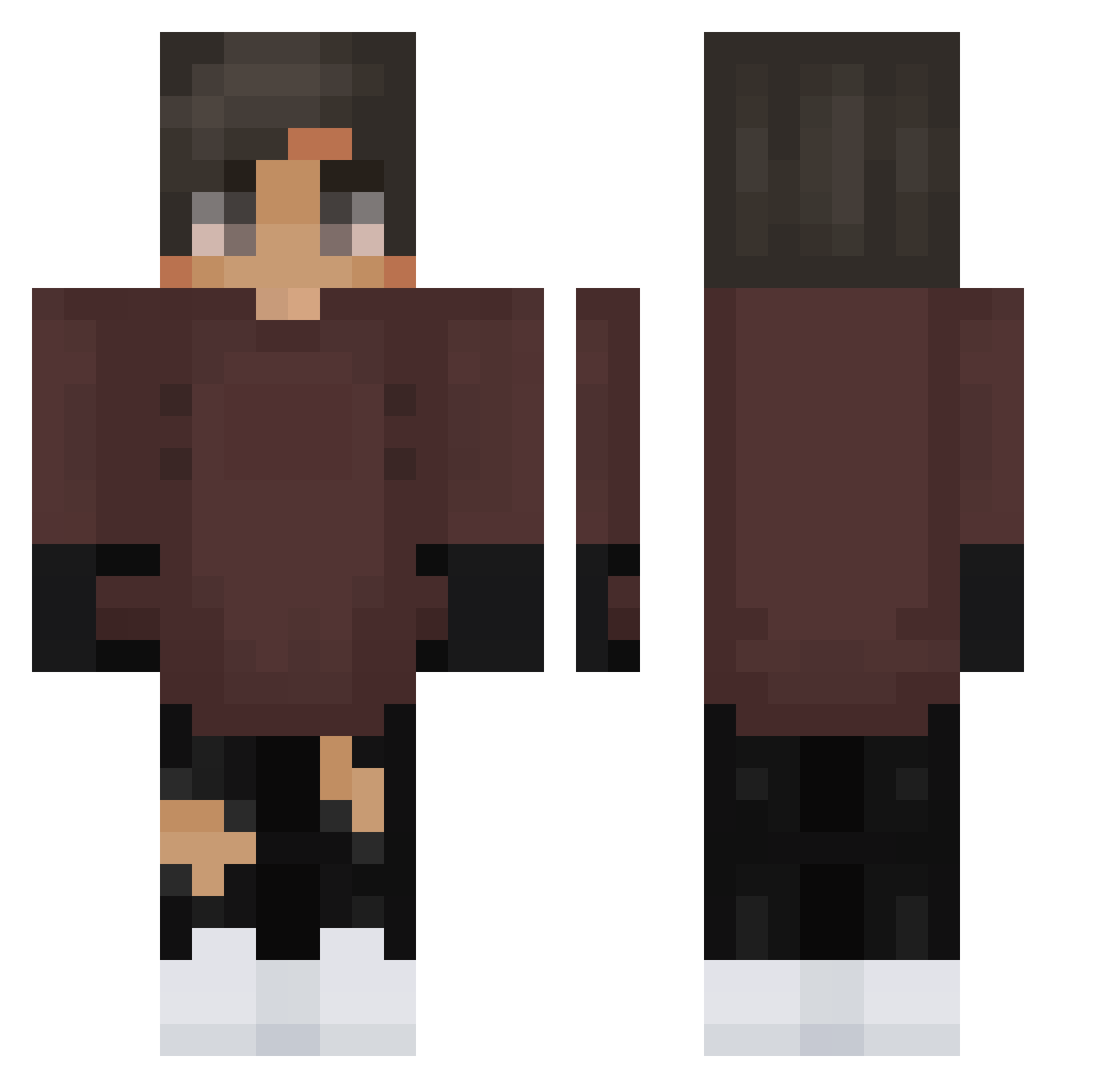 Thilo1308 Minecraft skin, front and back view