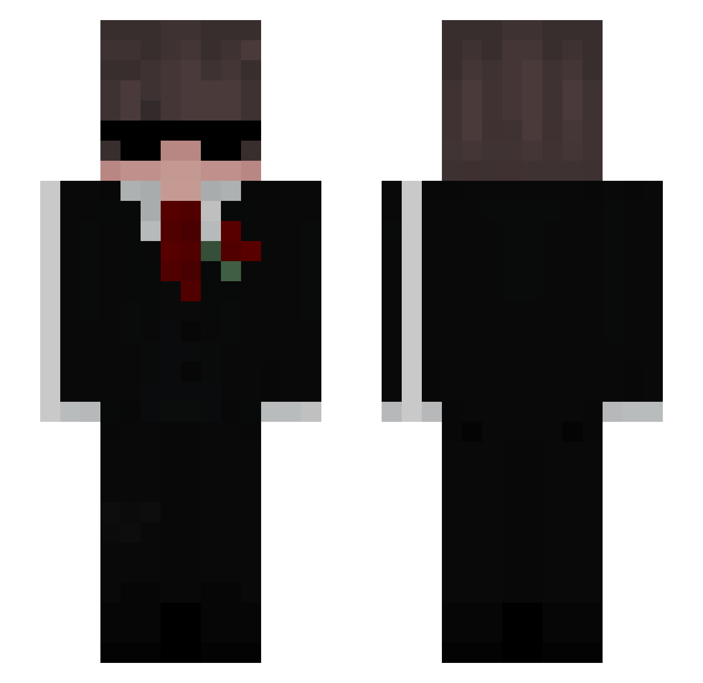 Xartyy0_ Minecraft skin, front and back view