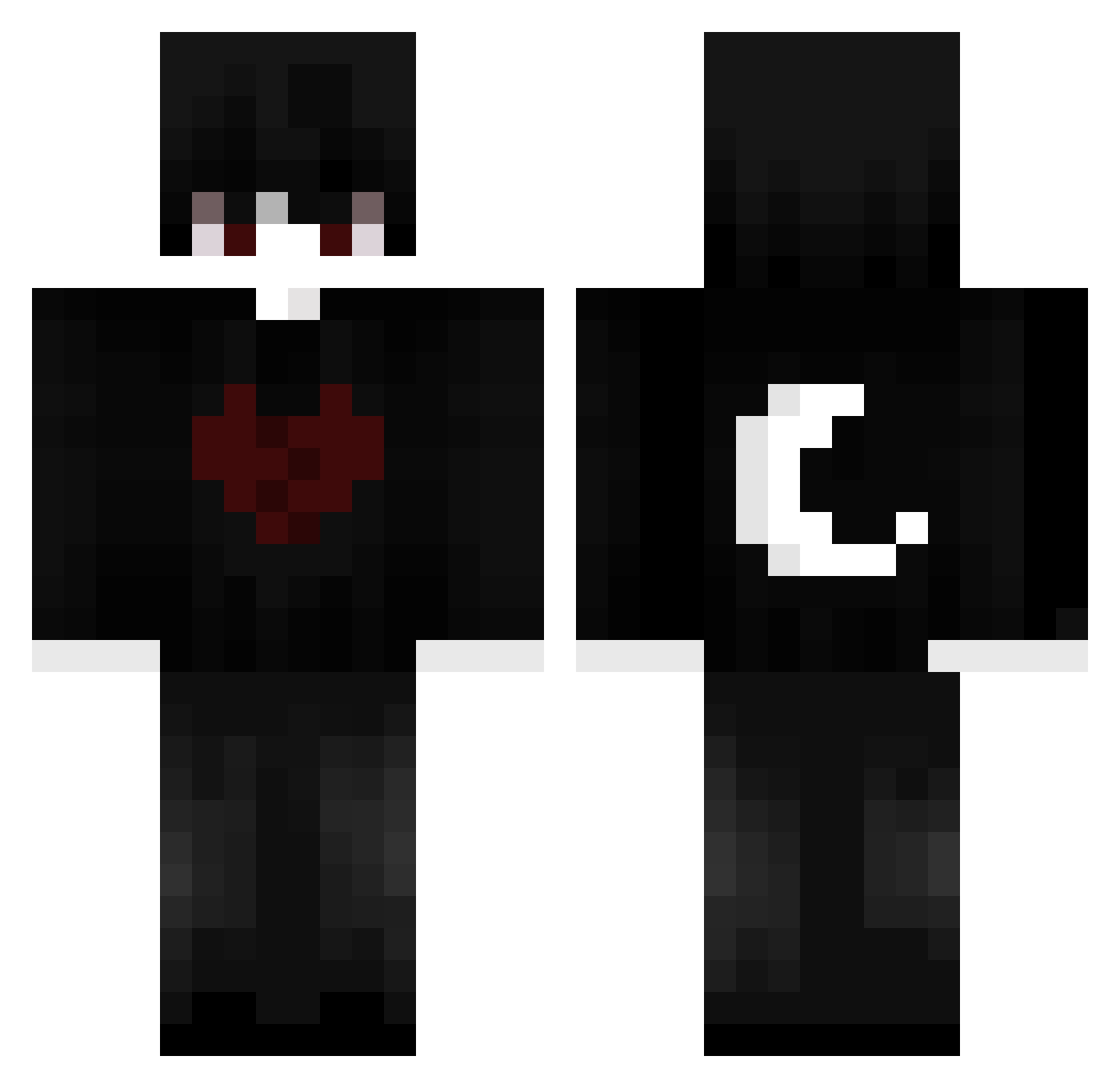 rhrhksdn_ Minecraft skin, front and back view