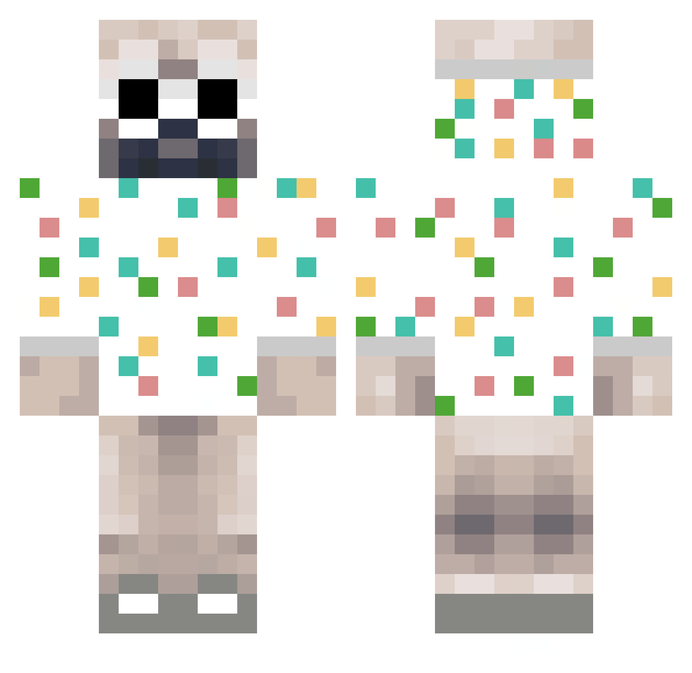 TheNotoriusMMA Minecraft skin, front and back view