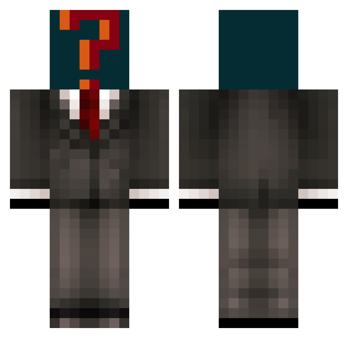 cutepants_07 Minecraft skin, front and back view