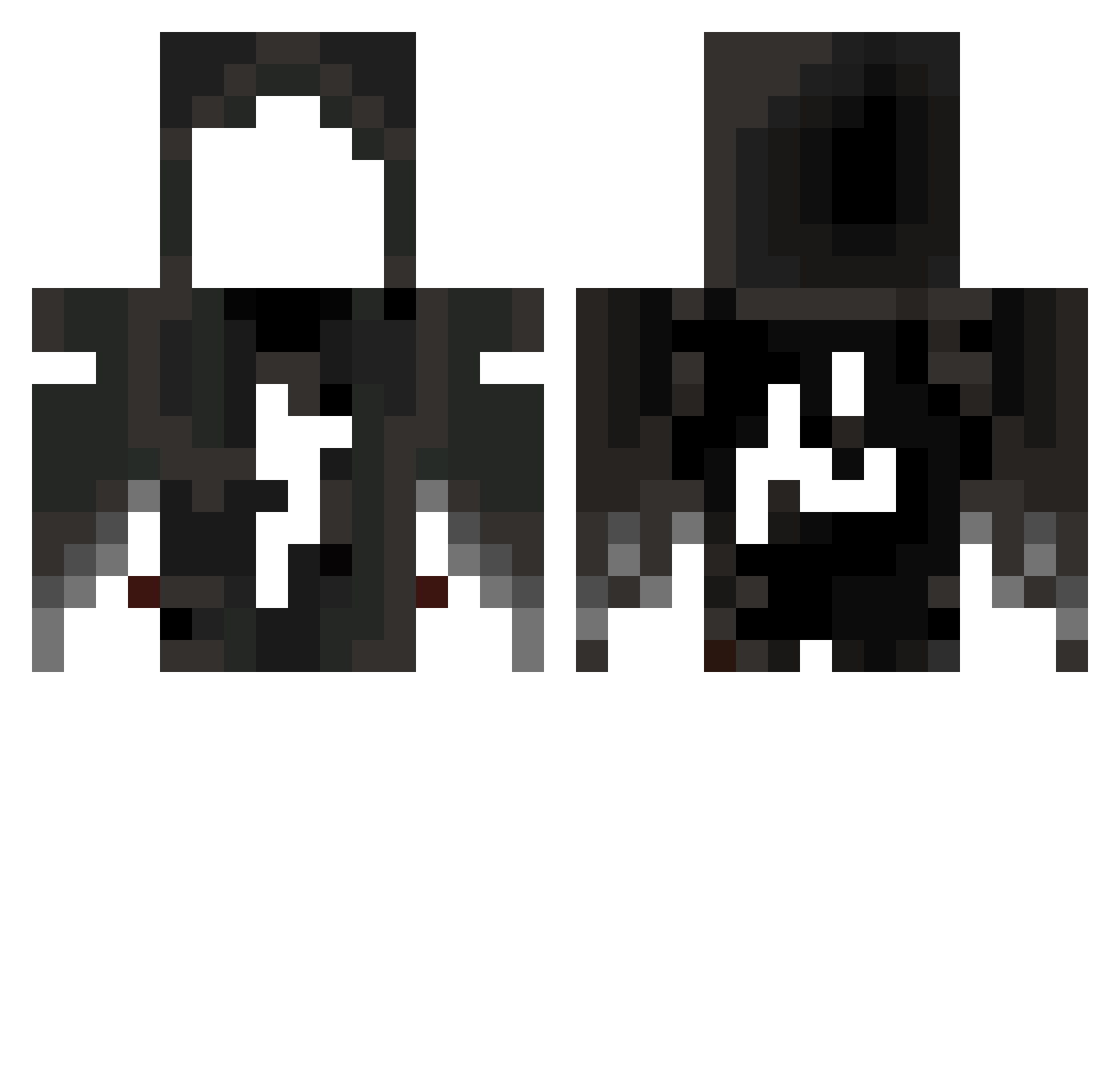 flor Minecraft skin, front and back view