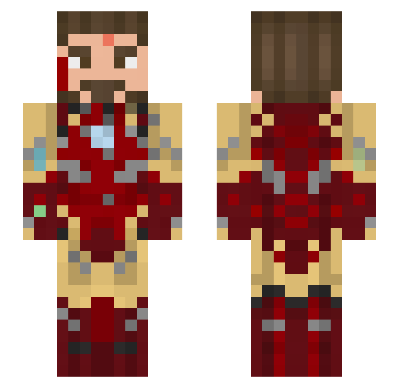 iPIZZ0 Minecraft skin, front and back view