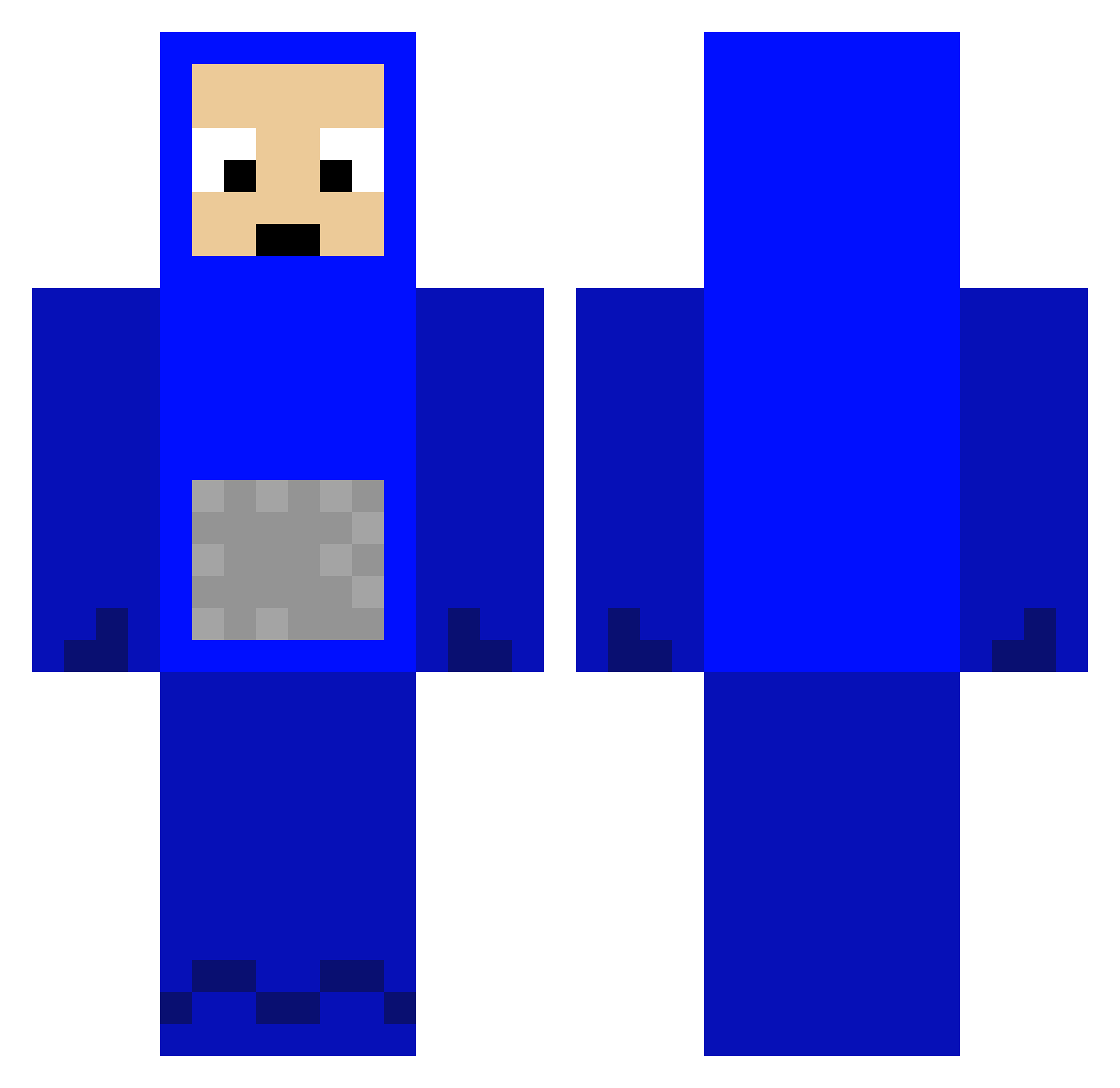 obscur100 Minecraft skin, front and back view