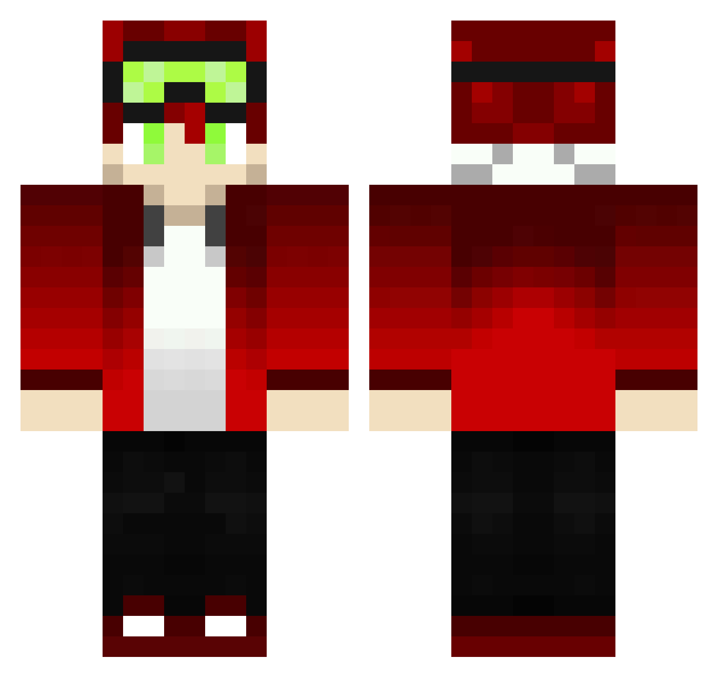 Rau1234567890 Minecraft skin, front and back view