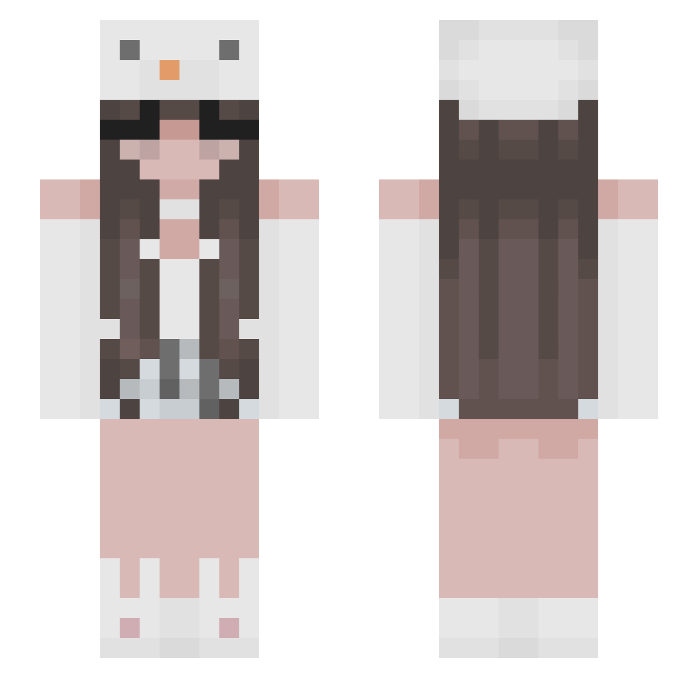 humility_GAMER Minecraft skin, front and back view