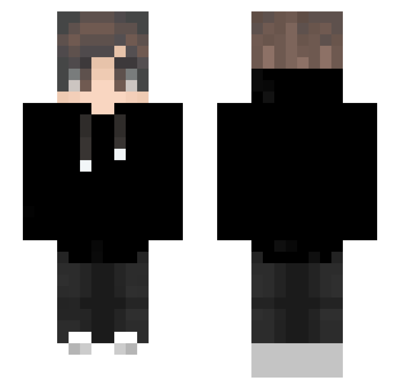 RDPM Minecraft skin, front and back view