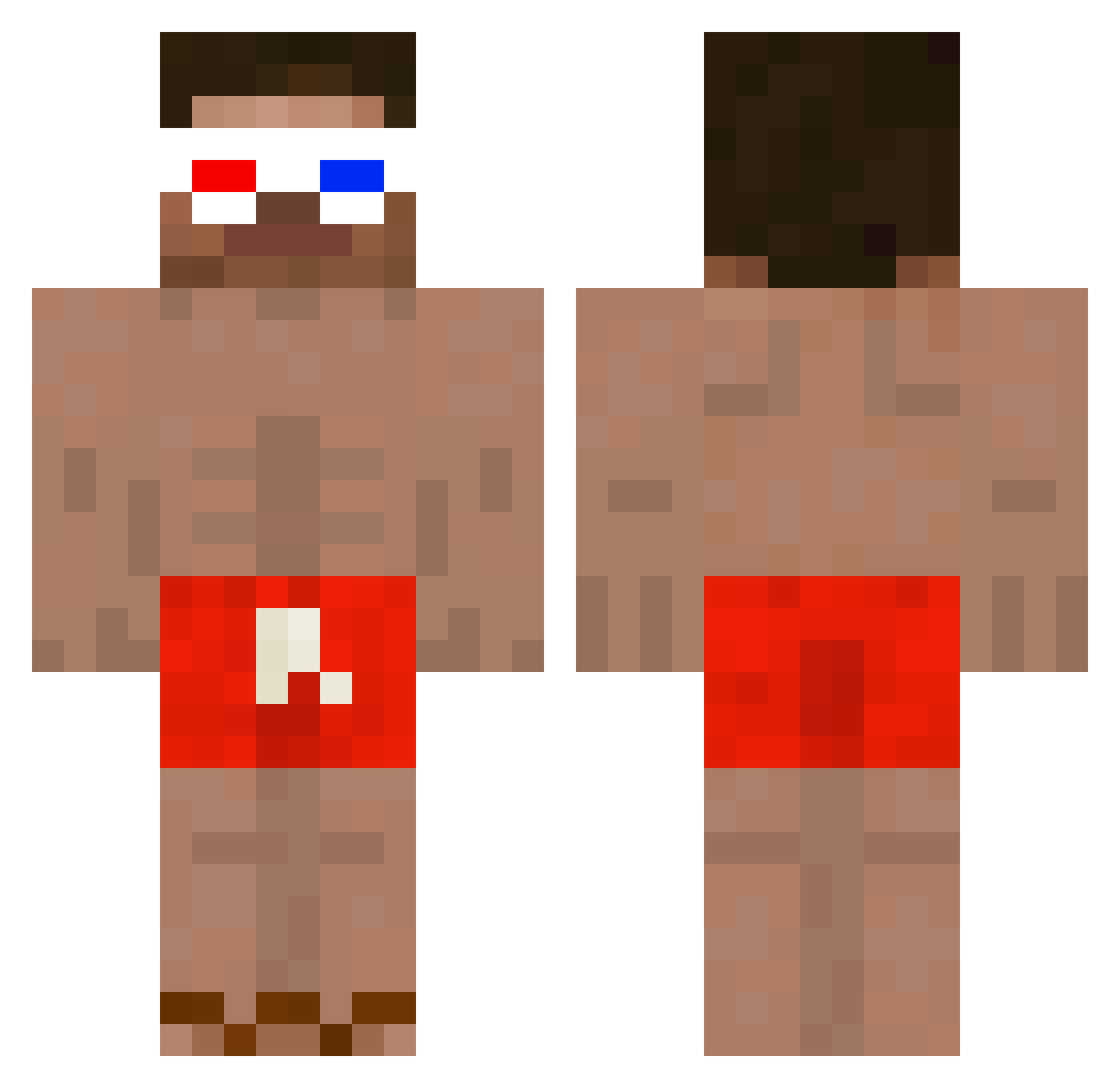 conanasf Minecraft skin, front and back view