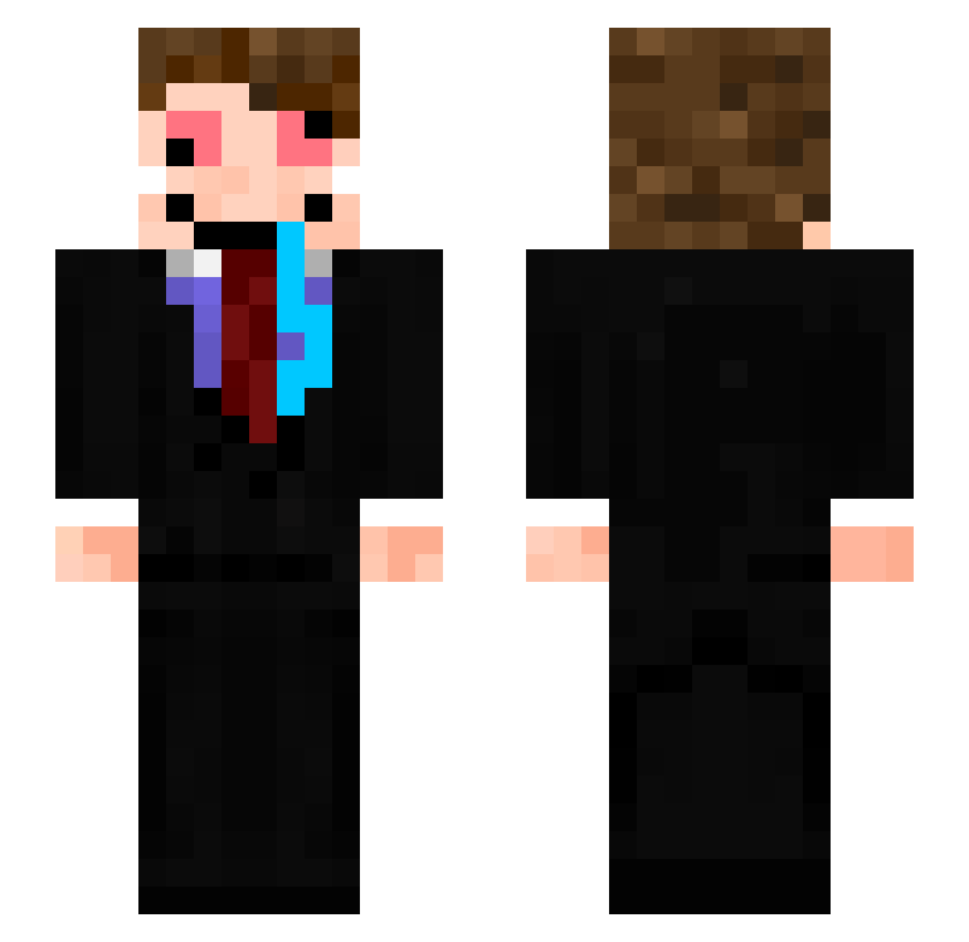 Toxeron Minecraft skin, front and back view