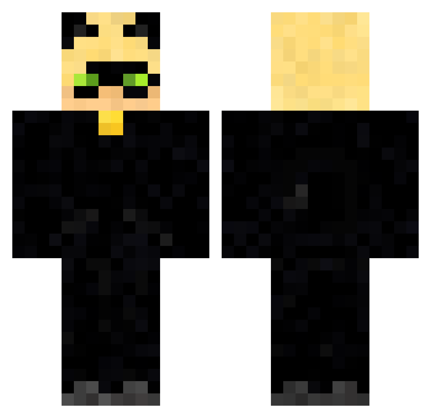 kikilatrinite Minecraft skin, front and back view
