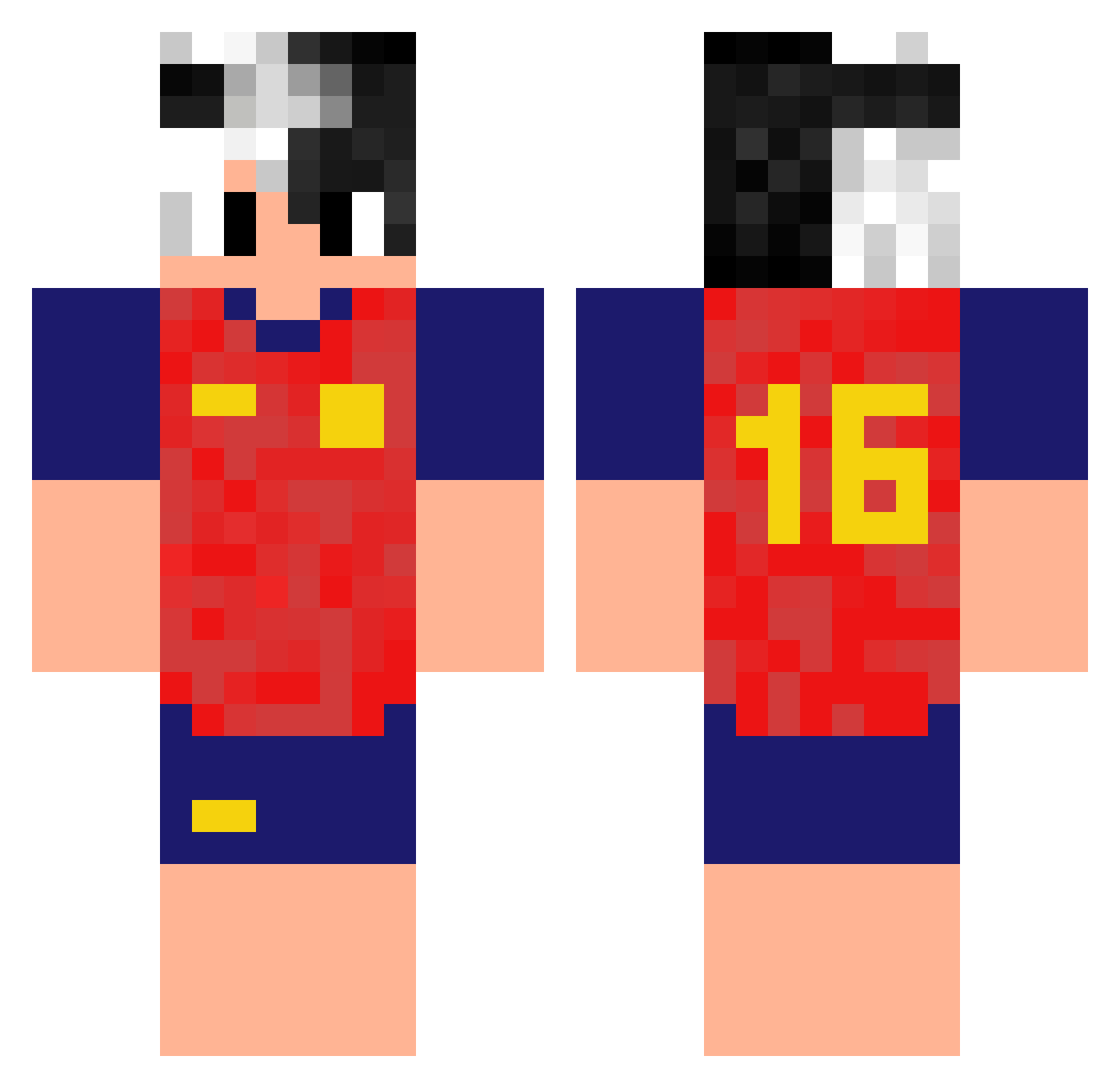 Dezemeia Minecraft skin, front and back view