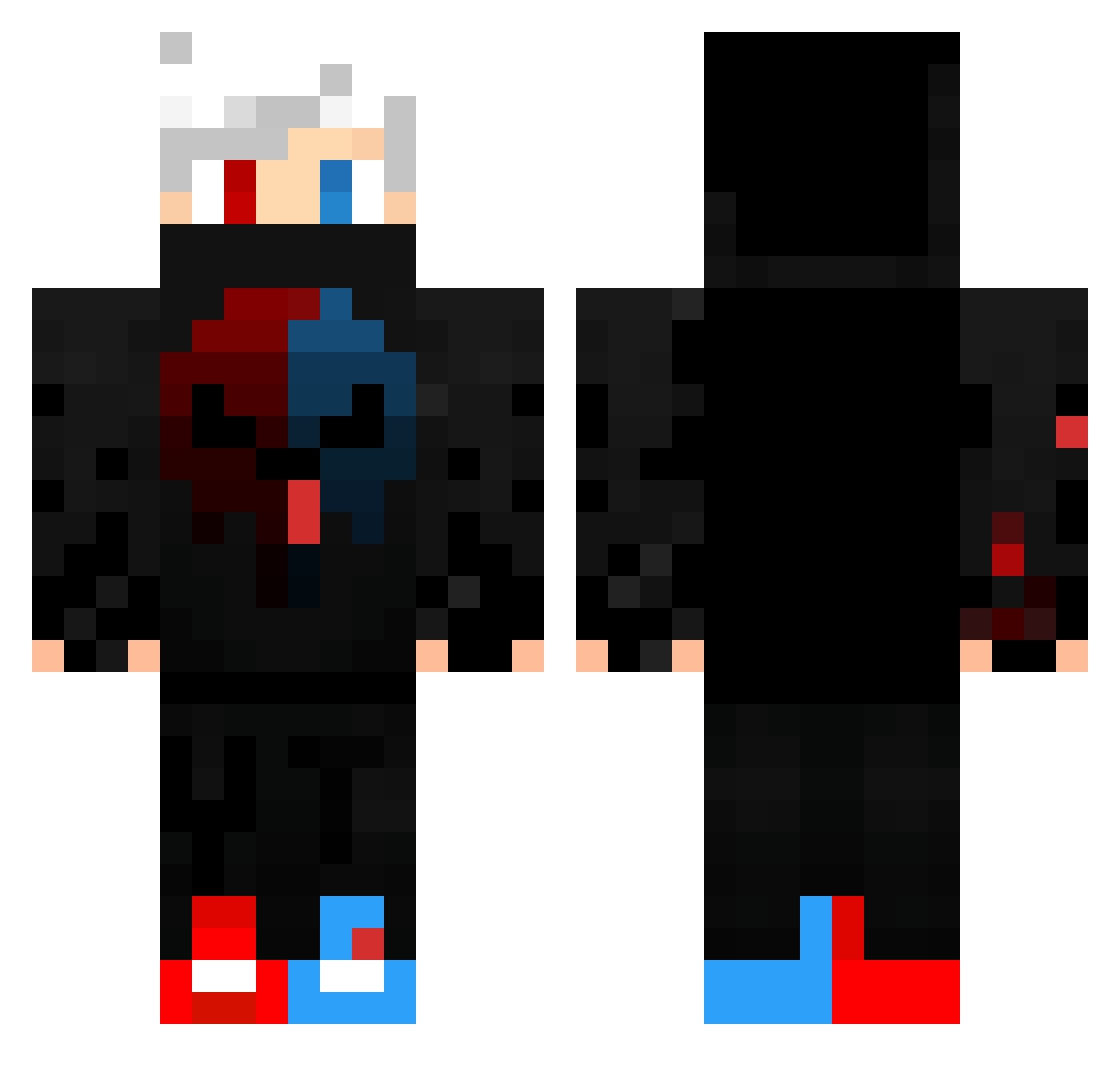 Razvan20 Minecraft skin, front and back view